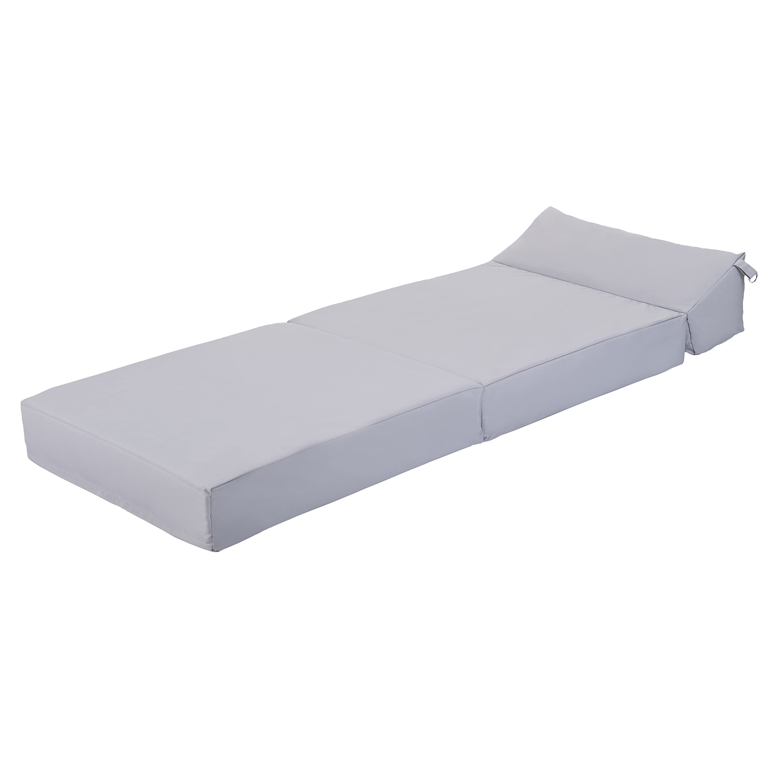 Ready Steady Bed Cómoda Silla Plegable en Z | Sofá Cama Futón Ligero | Cubierta Suave y Resistente al Agua | Colchón Individual de diseño ergonómico Zbed (Silver)