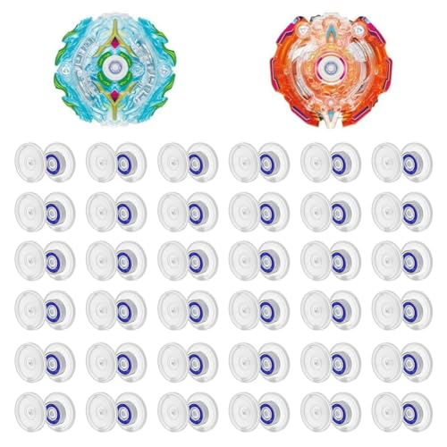 NBEADS 60 Sets Fidget Spinner Bearing, Clear Plastic Replacement Caps with Carbon Steel Alloy Bearings DIY Hand Spinner Parts for Resin Casting Craft Daily Relaxation, 0.47x0.43 Inch