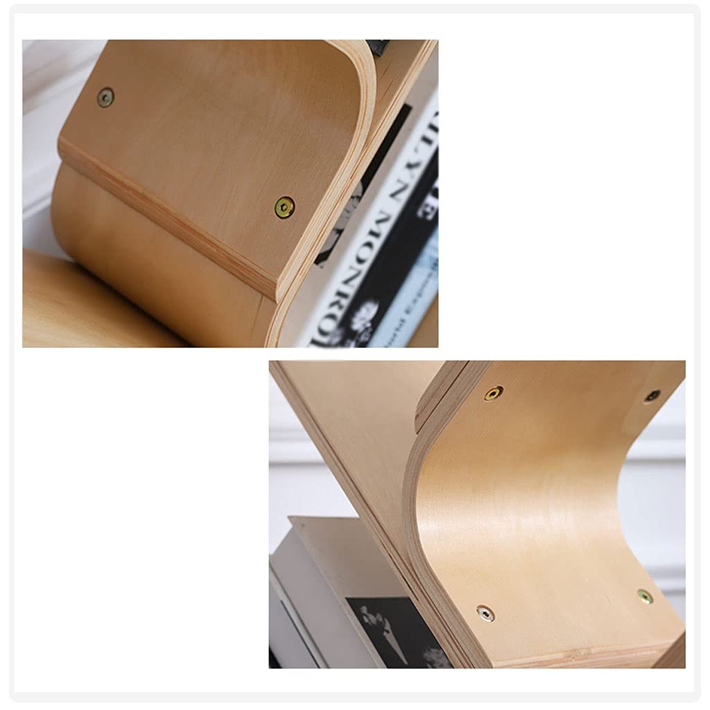 Estantería Estantería para libros de escritorio Estantería pequeña de madera en forma de árbol Estante de piso simple de múltiples capas Estante para archivos de oficina Estantería para sala de estudi