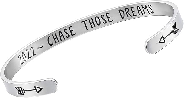 AFSTALR Inspirational Cuff for Womens Friendship Bangle Gifts for Motivational Cuff Bangle Stainless Steel Engraved Cuff for Sisters Mother Gifts Bracelet Birthday Graduation Present For 2023