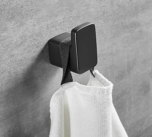 Black Robe Hooks Aluminum Bathroom Towel Hook Door Clothes Coat Hanger Rustproof Decoration Accessories