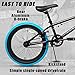 cubsala Freestyle BMX Bike, 20 Inch Kids Bicycle for 7-13 Years Old Kids and Beginner Level Rider, Black with Blue Tires