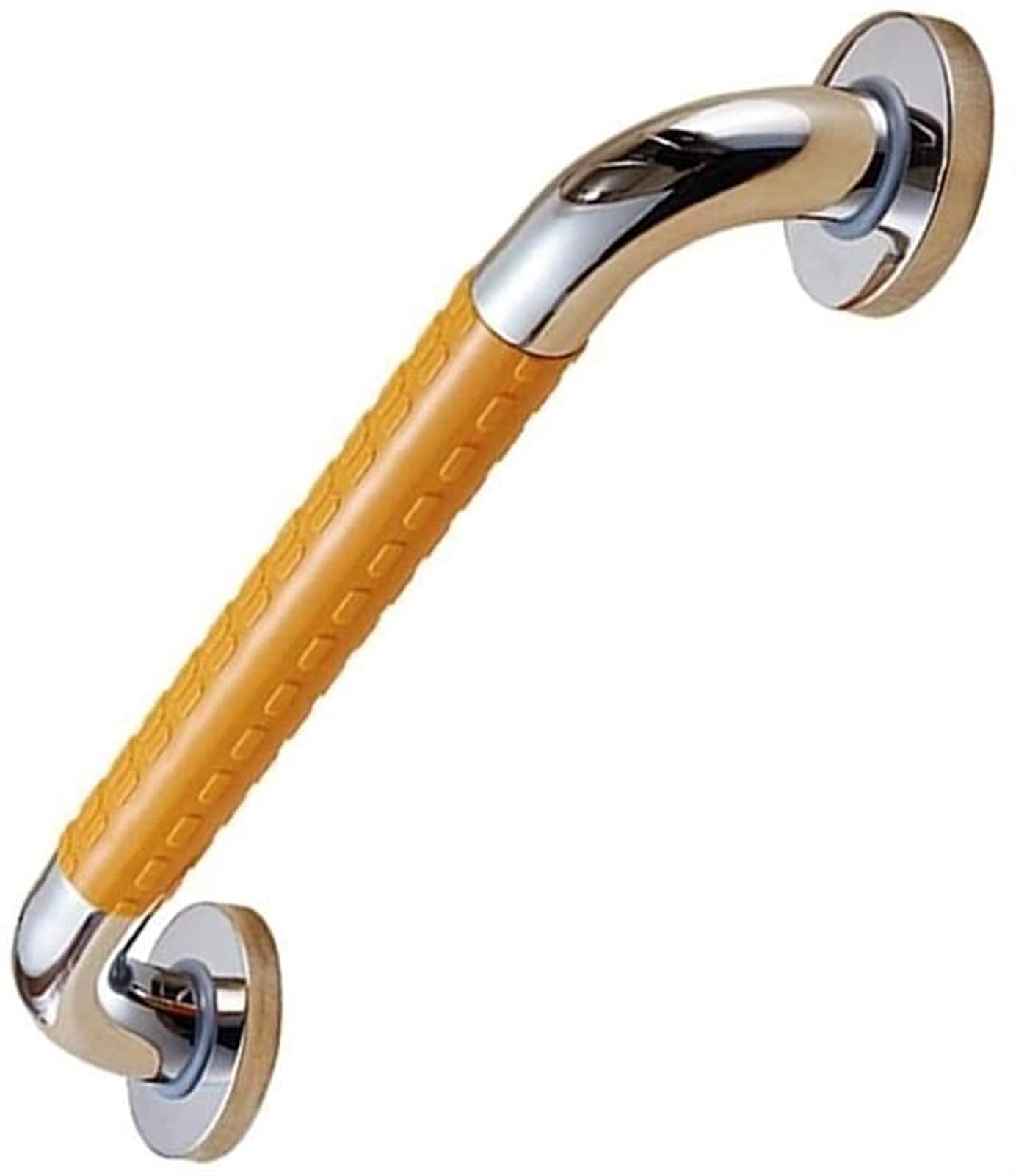 Tyuhduyur Yellow Bathroom Grab Bar With Nylon Handle Shower Safety Support Rail Wall Mount Anti-Slip Grip For Disabled And Elderly/Yellow/48Cm