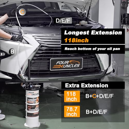 Four Uncles FU007A 6.5L Oil Extractor - Pneumatic/Manual Vacumm Fluid Extractor thumb #2