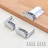 No Punching Glass Door Pivot Hinge, Cabinet Showcase Double Magnetic Grip Lock Glass Clip, Free Swin