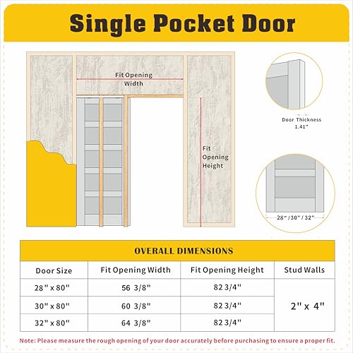 Solrig Sliding Pocket Door 30 Inch X 80" thumb #2