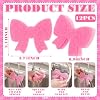 Tioncy 12 Pack Pink Bow Sponges Bulk Preppy Dual Sided Scrubber Stylish Pink Bow Sponges Reuseble Non Scratch Dishwashing Kitchen Cleaning Accessories for Cookware Pot Boiler Pan Household #1