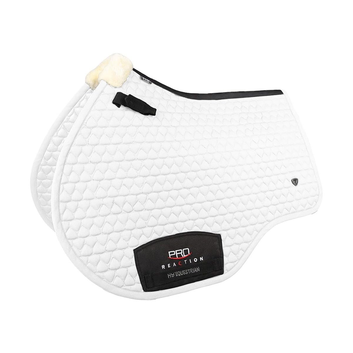 HY EQUESTRIAN Pro Reaction Close Contact Saddle Pad (White, Pony/Cob)