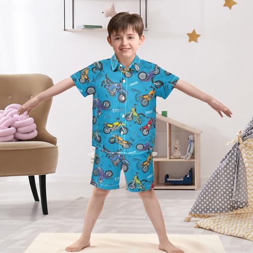 Image of Boccsty Red Strawberry Boy Summer Shorts Sets Hawaiian Toddler Boys T-Shirt & Pants 2 Pcs 3T-10T