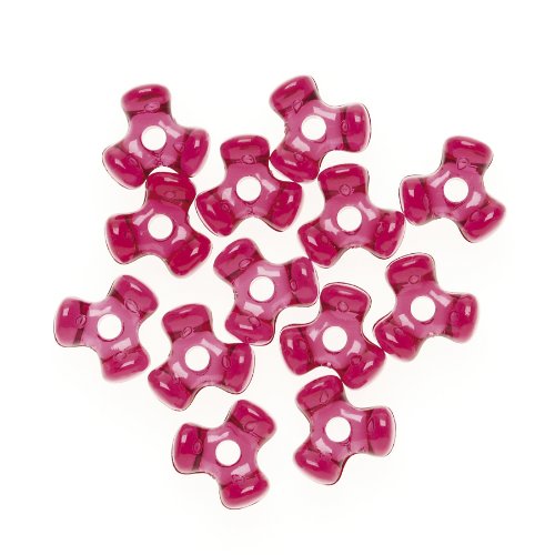 Darice 06102-5-T19 480-Piece Tri Bead, Red