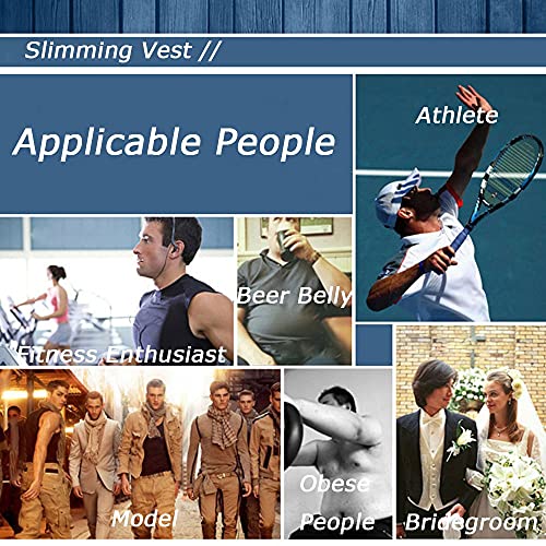 Lardrok Men Body Slimming Vest Seamless Compression Shirts Slim Men Body Shaper With Zipper Tight Tank Top Control Tummy Hide Gynecomastia #TOP4