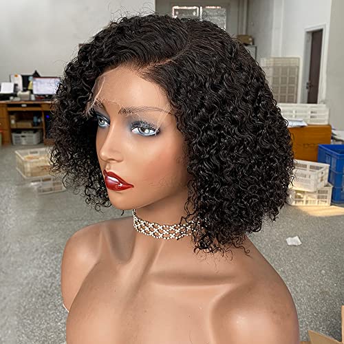 Topnormantic Real 5X5 Hd Lace Closure Wigs, Short Bob Curly Hd Lace Front Wigs For Women Brazilian Remy Human Hair Wigs Pre Plucked With Baby Hair Invisible Ultra Thin Swiss Hd Lace Wig With L Part Line (10Inch, 5X5 Hd Lace Closure Wigs) #TOP2
