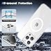Temdan for iPhone 15 Pro Case Clear, Compatible with Magsafe, Anti-Yellowing, Military-Grade Protection, Shockproof Slim Magnetic Phone Case Cover, Transparent