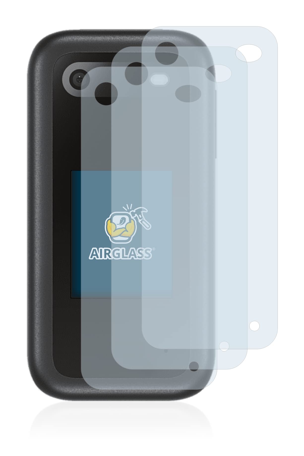 Brotect AirGlass Pellicola Protettiva In Vetro Ibrido Per Nokia 2660 Flip (3 Pezzi, Fronte+Retro), Trasparente, 9H, Anti-impronta, Made In Germany