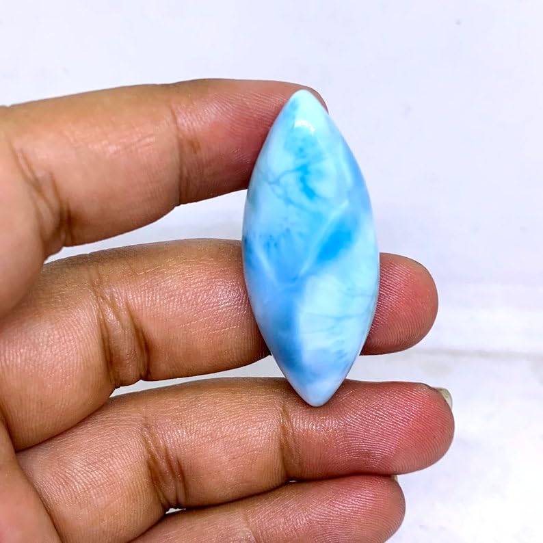 Pierre fine de Larimar marquise véritable 46mm pour pendentif - 2