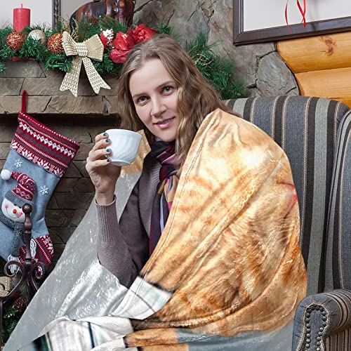 Couvertures en microfibre chat orange plaid peluche chaud lit et sieste salon