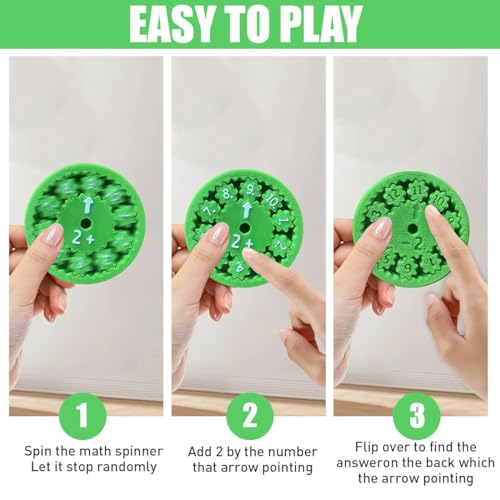 MLRUQRX 9 Pcs Mathe Fidget Spinner Fidget Toys Kinder Mathe Fakten Lernspielzeug Für Kinder Knobelspiele Für Kinder Ab 6-10 Interaktive Fidget Spinner Zum Lernen Addition Und Subtraktion