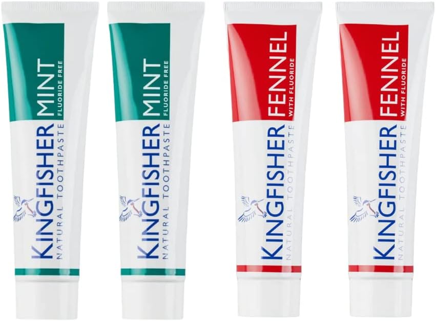 Kingfisher Mint and Fennel with Fluoride Toothpaste 100ml Case of 4 Amazon.co.uk Health