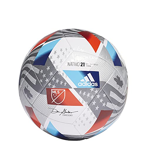 adidas MLS Training Soccer Ball Top:White/Iron Metallic/Silver Metallic/Pantone Bottom:Black 4