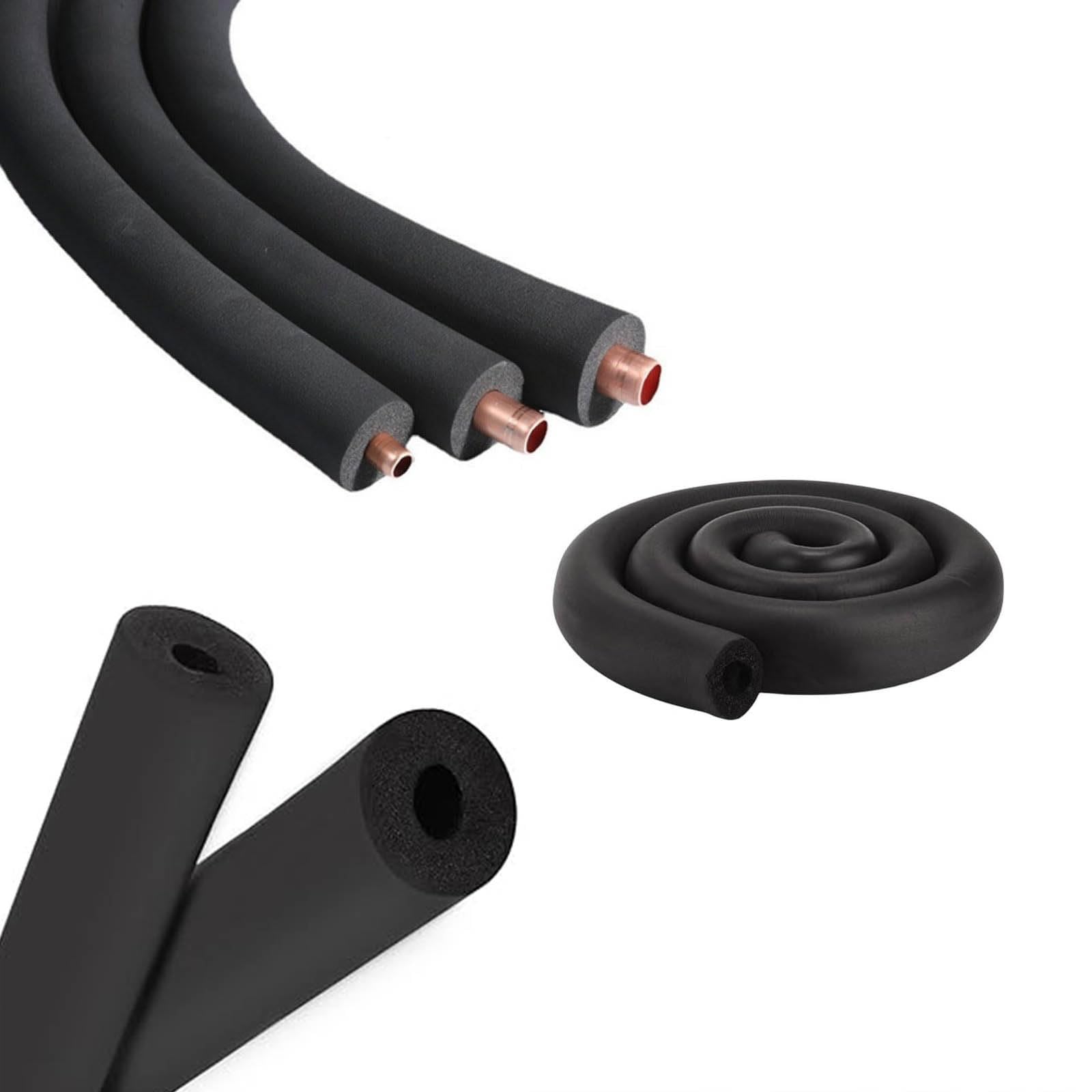 Pipe Insulation Foam Tube ID 6mm-108mm, Black Antifreeze Heat Preservation Foam Tube, Lagging Insulation Covers for Pull-up Bar Handle AC Unit Guitar Stand Roof Rack(28mm ID x 30mm Thick x 2m)