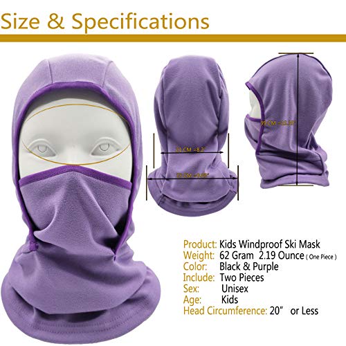 Kids Balaclava Ski Mask Windproof Fleece Neck Warmer Gaiter Winter Face Warmer for Cold Weather Boys Girls2