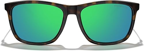 Miniatura 107 de MERRY'S S8286 Lentes de sol polarizados de aluminio, unisex, estilo de época, para hombres y mujeres 0c03 Marco negro/lente de espejo verde/patillas