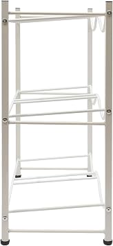 Water Cooler Jug Rack, 3-Tier Heavy Duty Water Bottle Holder Storage Rack 5 Gallon Water Jug Holder for 6 Bottle, Heavy Duty Water Cooler Jug Rack, White