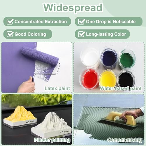 IETWATE 6 Stück Farbpigmente für Gießpulver, 10ml Wasserbasis Farbe für Gießpulver, Hochkonzentrierte Gießpulver Farbe, Beton Pigmentpulver für Modellbau DIY und Kreativprojekte