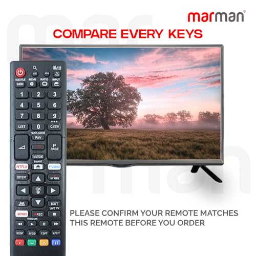 Image of marman Compatible with LG Smart TV Remote Control Original Model RM-L1616 Suitable for LED OLED LCD UHD Plasma Android Television AKB75095303 Without Voice Command and Google Assistant