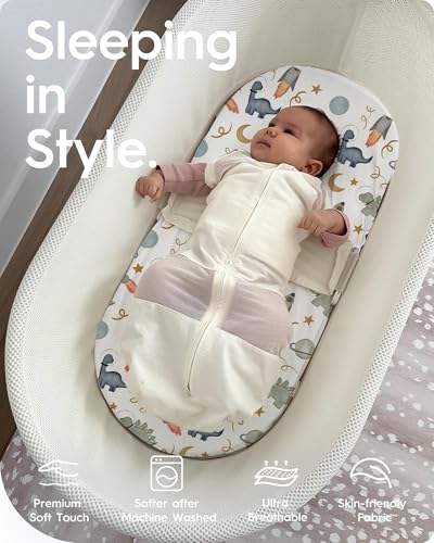 Image of Bassinet Sheets for Baby Boy Girl, TotBasic Buttery Soft Universal Bassinet Fitted Sheet, Compatible with Halo, Mika Micky, Baby Delight, Dream On Me, Maxi COSI & More Bassinet Mattress