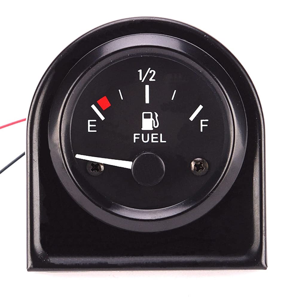 Jauge de carburant 2 pouces 52mm compteur universel de jauge de niveau de carburant de voiture avec capteur de carburant numérique LED pointeur de gamme E-1/2-F 12 V pour bateau SUV