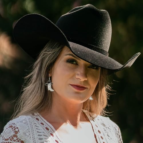 RechicGu Rhinestone Western Boots Earrings Cowgirl Cowboy Enamel Hat Bohemian Rodeo Boot Drop Dangle Earrings for Women4