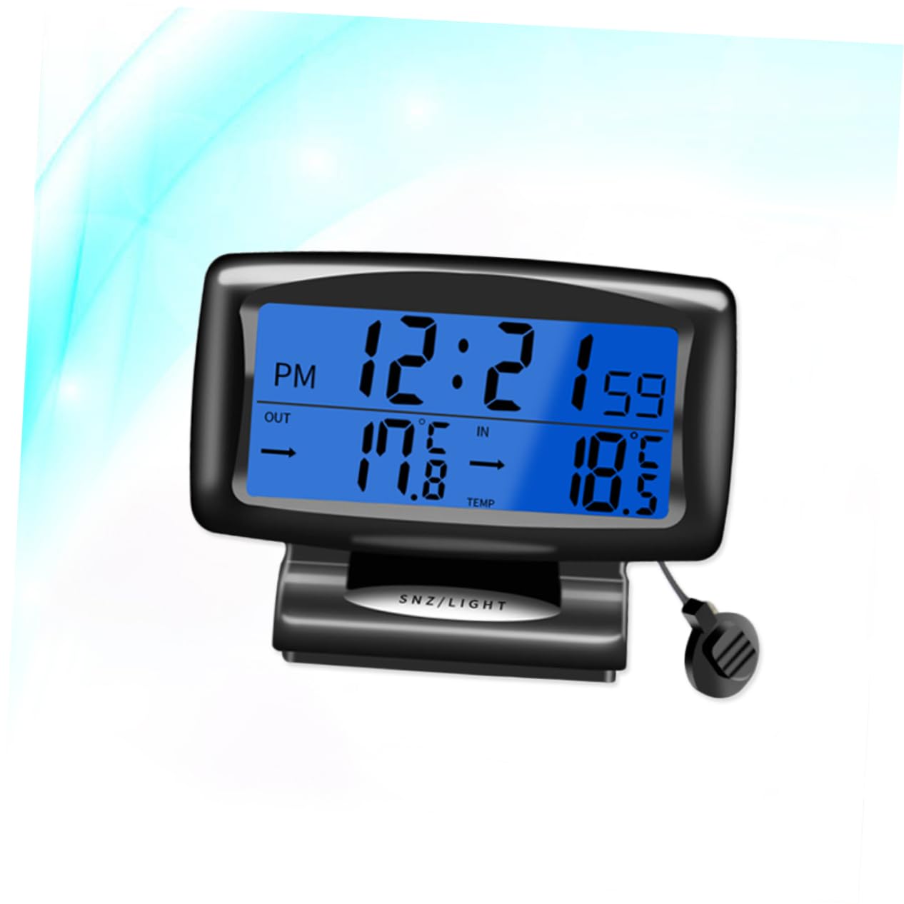 Gatuida 2piezas Electrónico Para Coche Pantalla Luminosa y Función De Retroiluminación Decoración De Tablero De Automóvil Medidor De Temperatura Sin Batería Fácil Instalación