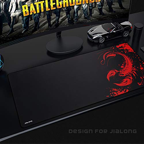 JIALONG Grande Alfombrilla de Ratón Ordenador XXL (900x400x3mm) Speed Gaming Mouse Pad con Superficie de Tela Suave, precisión y Velocidad mejoradas, diseñada para Videojuegos Gamers