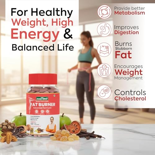 Image of Jeena Sikho Fat Burner Advance Formula, 60 Tablets | Ayurvedic Weight Loss Supplement for Men & Women, Helps Reduce Belly Fat & Improve Metabolism, With Amla, Guggul & Pipali