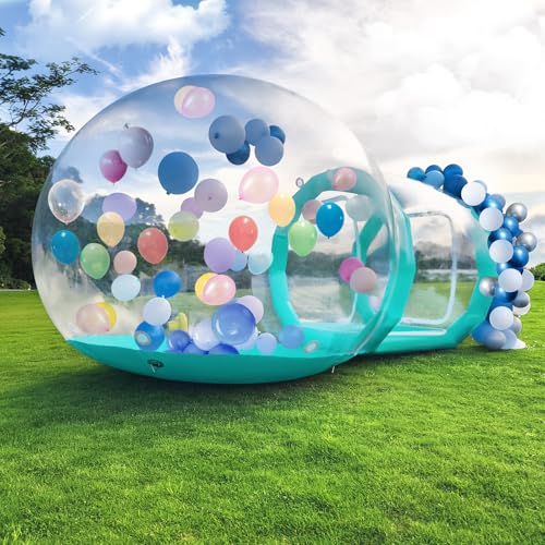 Tente dôme gonflable transparente avec souffleur et pompe, PVC durable de qualité commerciale pour fêtes d'enfants, événements de jardin et utilisation commerciale