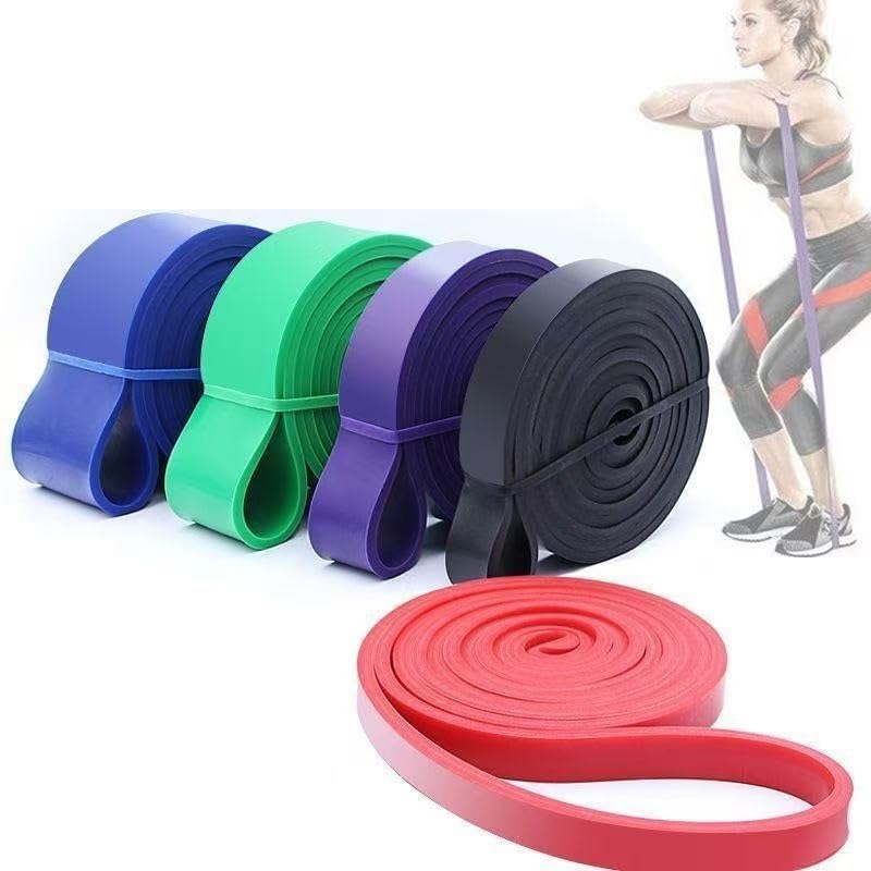 Fitness Widerstandsband aus TPE, Klimmzughilfe Band, Trainingsband für Krafttraining, Muskelaufbau, Dehnen, Physiotherapie und Fitness, 2080mm
