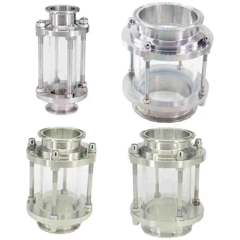 Tri Clamp Sanitary Ferrule Pipe Flow Sight Glass Diopter SS304