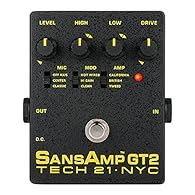 Advantages: with the Tech 21 SansAmp GT2 Tube Amp Emulator Pedal Configurations: amplifier type, modification and speaker enclosure / microphone placement configurations Sound features: you can easily mix and match specific sound characteristics. whi...