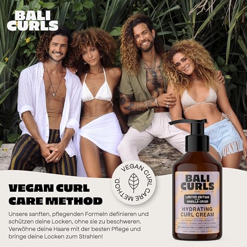BALI CURLS Curl Defining Limited Set – Hydrating Curl Cream & Defining Gel (je 150 ml) – Für geschmeidige, definierte Haare – Feuchtigkeit, Definition & Halt ohne Verkleben