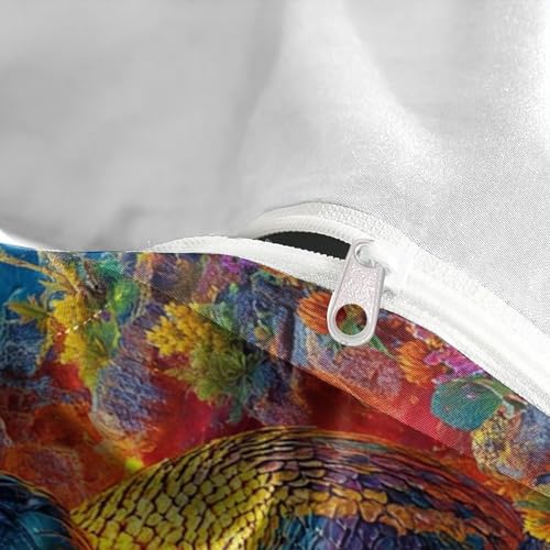 Housse de couette serpent en microfibre douce et légère avec zip - 8