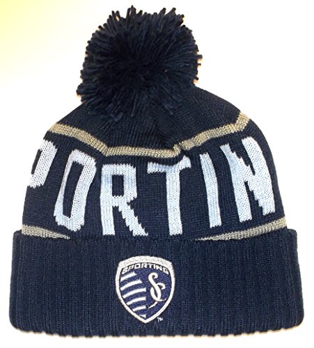 Mitchell & Ness MLS Kansas City Sporting Cuff/Pom Knit Hat - OSFA - KU16Z