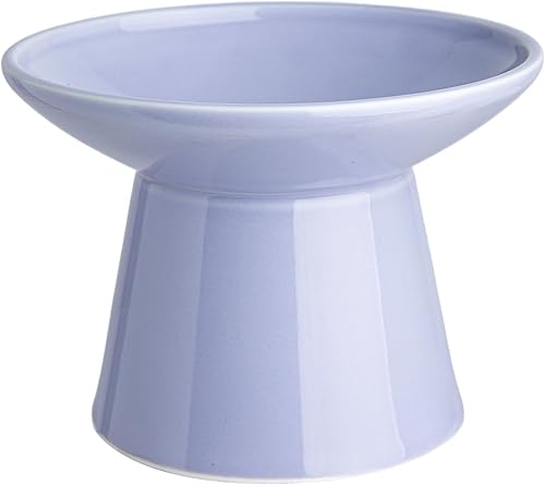 Vista 24 de Cuenco elevado extra ancho para comida para gatos, cuencos de cerámica para alimentos y agua, plato ancho y poco profundo para gatos, fatiga