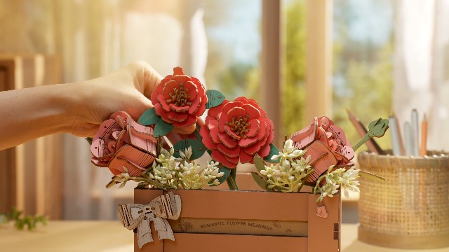 Amazon.com: Wowood 3D Wooden Flower Puzzle for Adults-Wooden Bloom