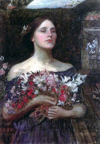 Affiches et gravures Jeunes filles cueillant des fleurs par John William Waterhouse déco salon 60x90