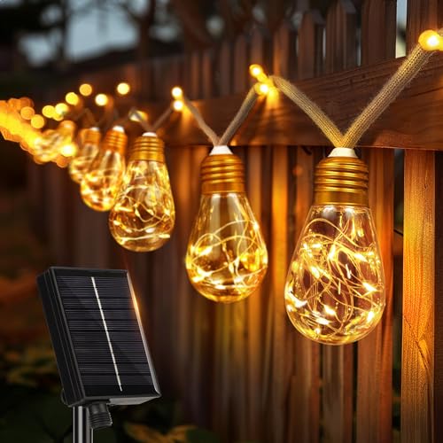 Aisutha-Solar-Lichterkette mit 16 Glühbirnen
