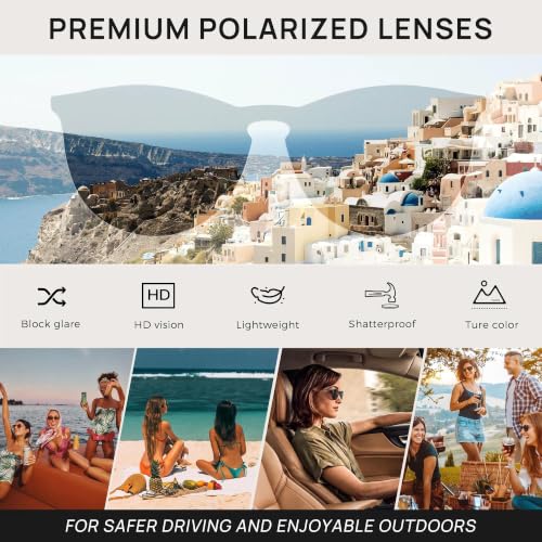 Image of SUNGAIT Premium Vintage Round Sunglasses for Women Men Classic Retro Style