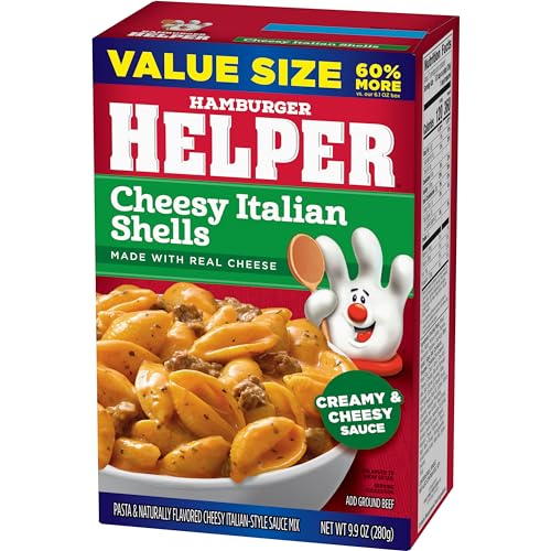 Hamburger Helper Cheesy Italian Shells Value Size, 9.9 Ounce, 6 per Case