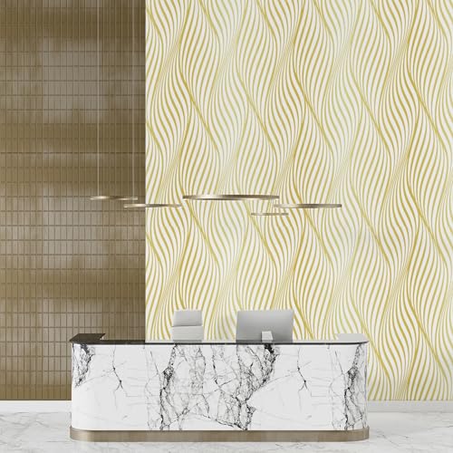 Image of Barebeauty 60 x 200 cm Kitchen Wallpaper, Self Adhesive Oil Proof Waterproof Wall Sticker for Kitchen, Anti-Mold Heat Resistant Backsplash Wall Covering (Pack of 10, 129.2 Sq. Ft. Approx)
