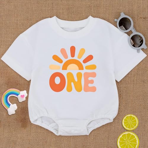 First Birthday, First Trip Around The Sun Outfit, Cute Print, Baby 1st Birthday Romper, One Year Old Romper Romper, Gift For Baby Boys, Girls2